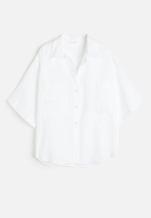 H&M - Linen shirt - white
