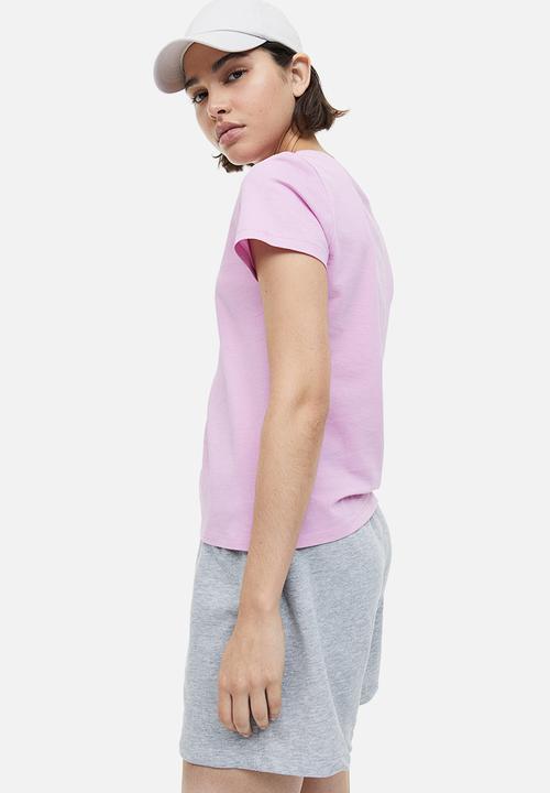 H&M - Fitted t-shirt - pink