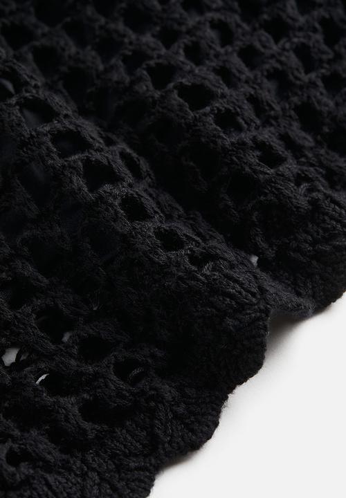H&M - Hole-knit dress - black