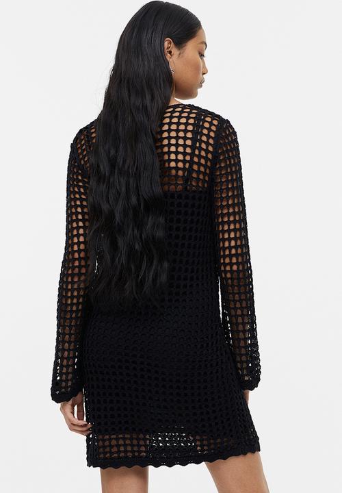H&M - Hole-knit dress - black