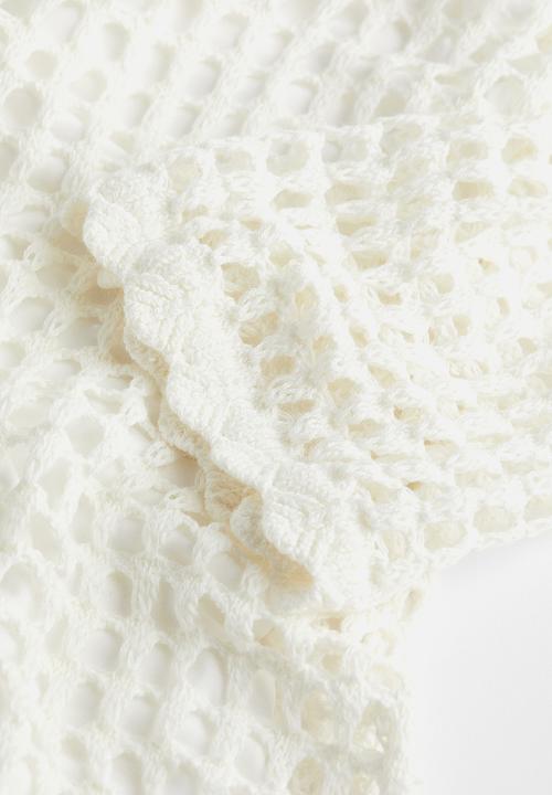 H&M - Hole-knit dress - white
