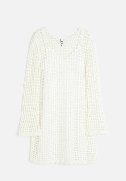 H&M - Hole-knit dress - white