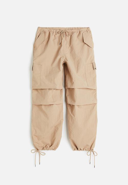 H&M - Nylon parachute trousers - beige