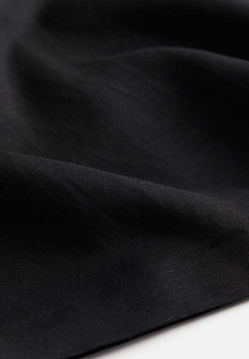 H&M - Linen-blend mini skirt - black