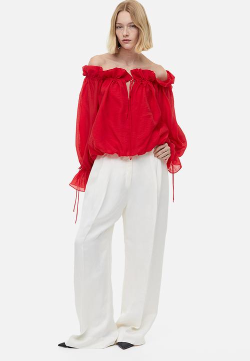 H&M - Off-the-shoulder blouse - red