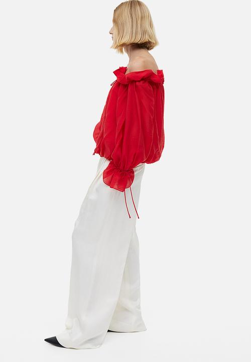H&M - Off-the-shoulder blouse - red