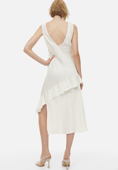 H&M - Flounce-detail dress - white