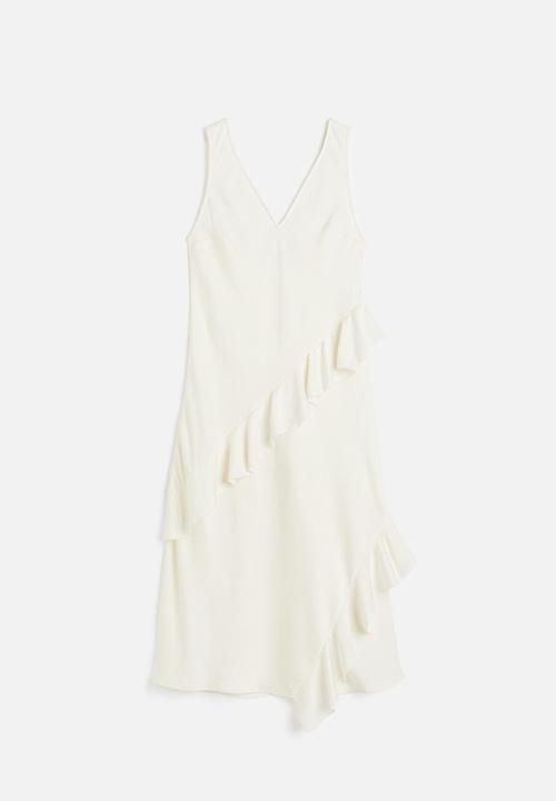 H&M - Flounce-detail dress - white