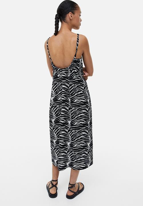 H&M - Oversized jersey dress - black patterned