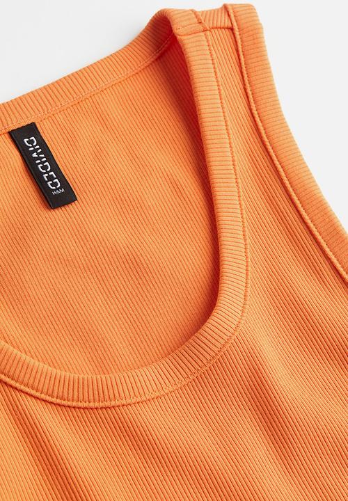 H&M - Ribbed bodycon dress - orange