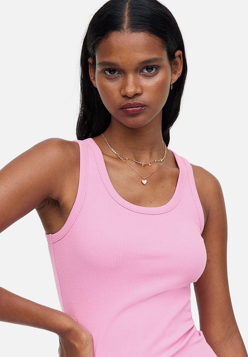 H&M - Ribbed bodycon dress - pink