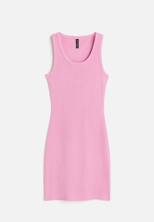 H&M - Ribbed bodycon dress - pink