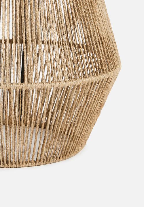 Sixth Floor - Holly jute lampbase with shade - natural