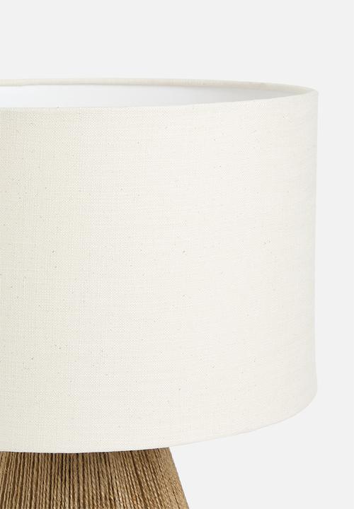 Sixth Floor - Holly jute lampbase with shade - natural