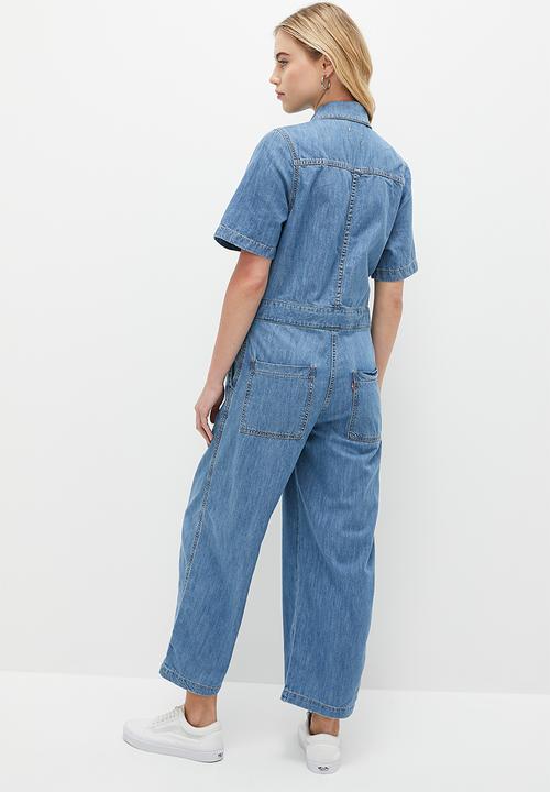 Levi’s® - Short sleeve heritage jumpsuit play day - med indigo