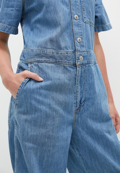Levi’s® - Short sleeve heritage jumpsuit play day - med indigo