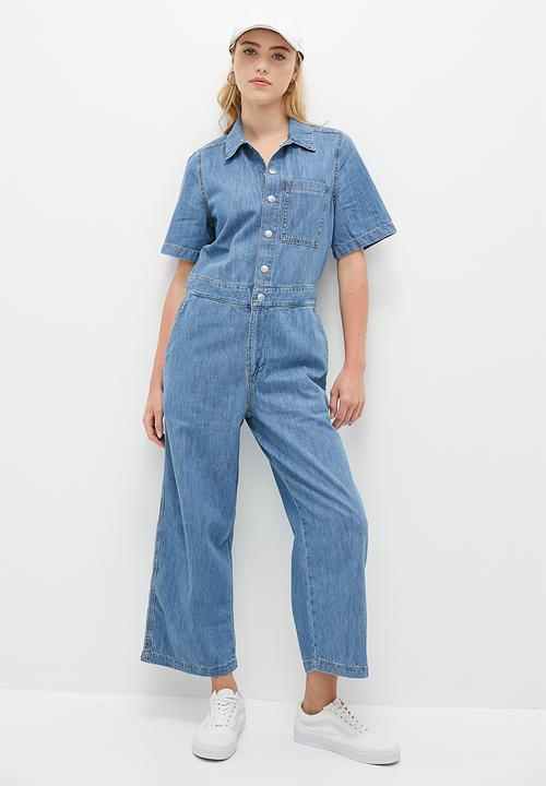Levi’s® - Short sleeve heritage jumpsuit play day - med indigo