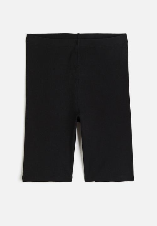 H&M - Ribbed cycling shorts - black