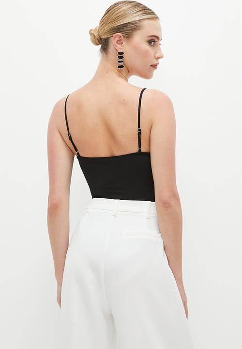 MILLA - Bow bodysuit - black