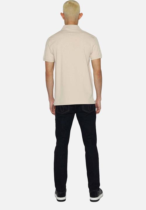 Calvin Klein - Logo tape polo - classic beige