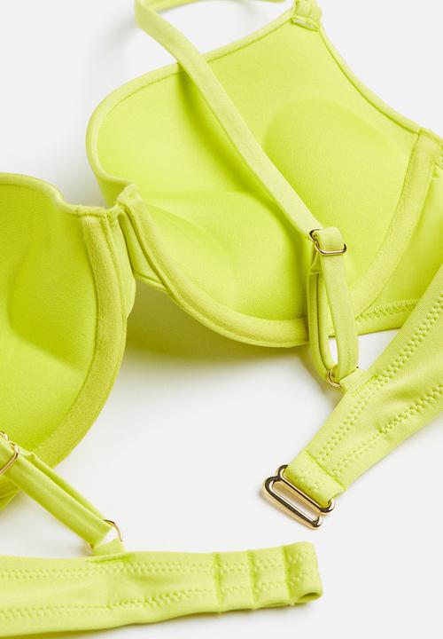 H&M - Super push-up bikini top - yellow
