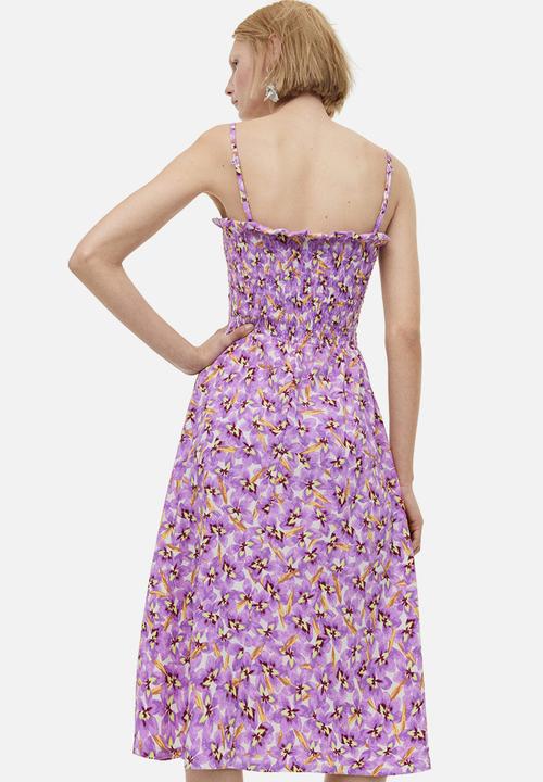 H&M - Smock-topped dress -purple floral 