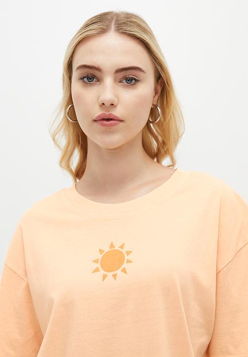 Cotton On - The Oversized Graphic Tee - Making Memories/Soft Peach