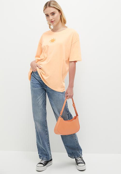 Cotton On - The Oversized Graphic Tee - Making Memories/Soft Peach