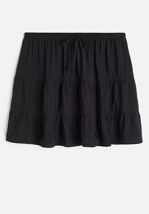 H&M - Tiered mini skirt - black