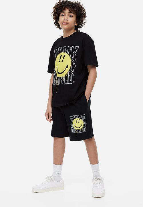 H&M - Printed sweatshorts - black,multi