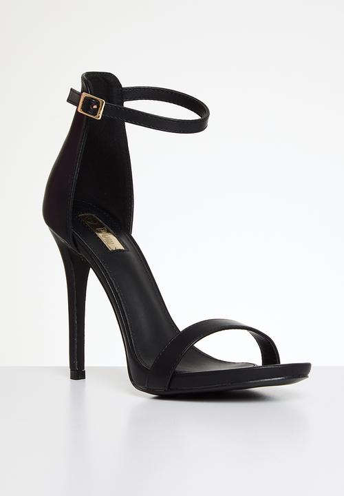 Plum - Barely there sandal - black