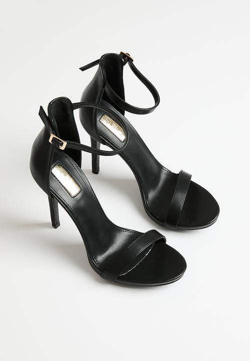 Plum - Barely there sandal - black