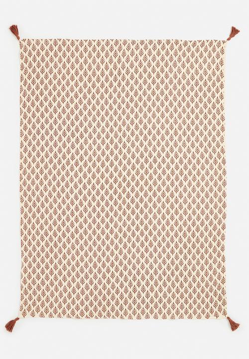 Sixth Floor - Suvarna cotton printed throw - rust
