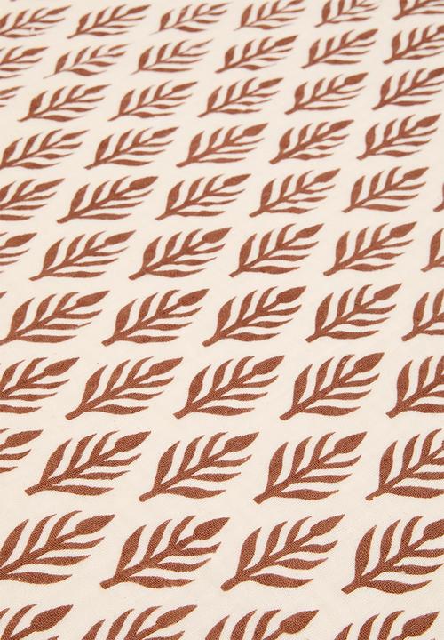 Sixth Floor - Suvarna cotton printed throw - rust