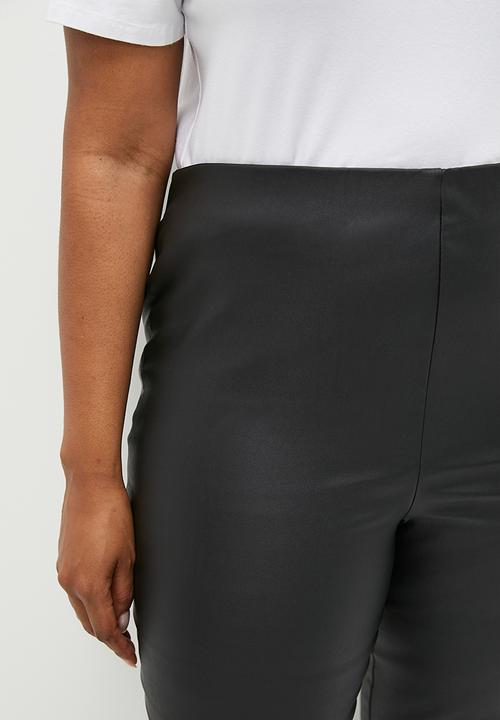 Superbalist - Coated bengaline tregging - black