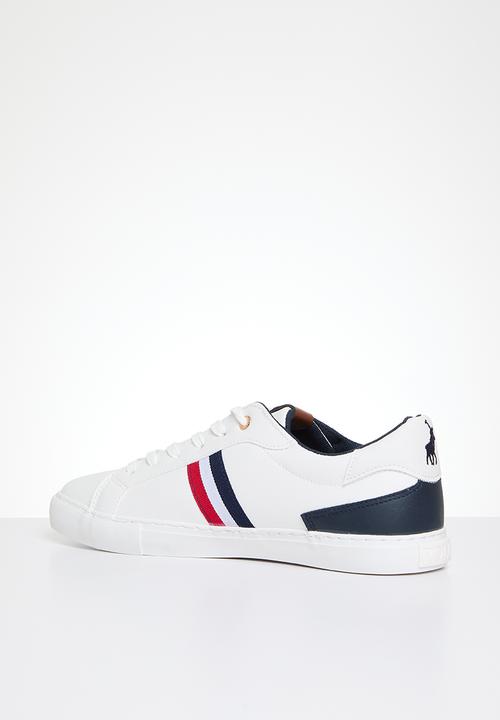 POLO - Petersham side flash sneaker - white