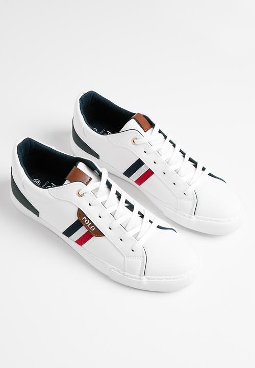 POLO - Petersham side flash sneaker - white