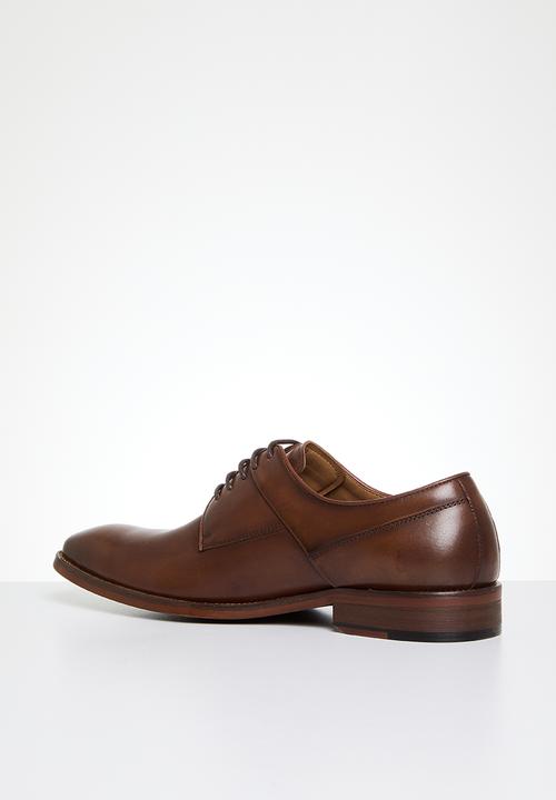 POLO - Panelled gibson lace up - tan