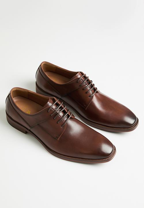 POLO - Panelled gibson lace up - tan