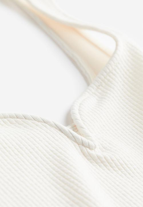H&M - Ribbed vest top - white