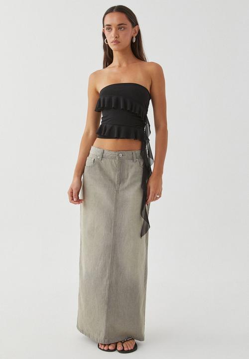 Supré  - Giselle strapless frill top - black