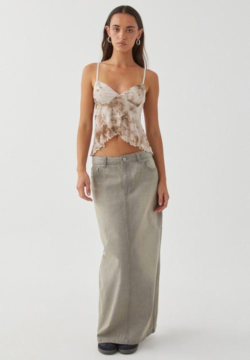 Supré  - Lucy mesh cami - tess tie dye brown