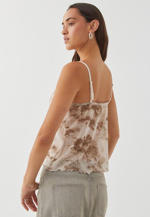 Supré  - Lucy mesh cami - tess tie dye brown