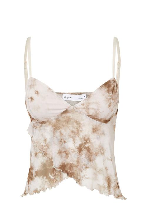 Supré  - Lucy mesh cami - tess tie dye brown