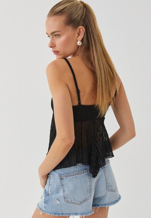 Supré  - Nellie textured cami - black