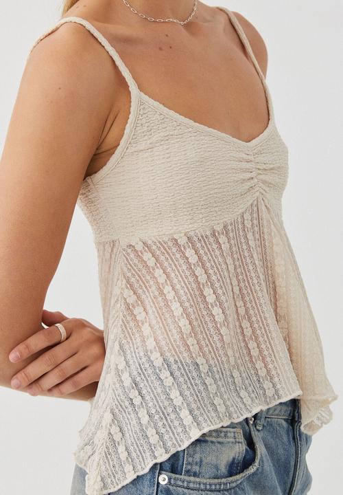 Supré  - Nellie textured cami - vanilla beige