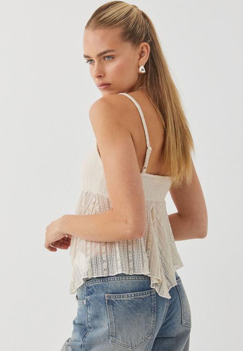 Supré  - Nellie textured cami - vanilla beige