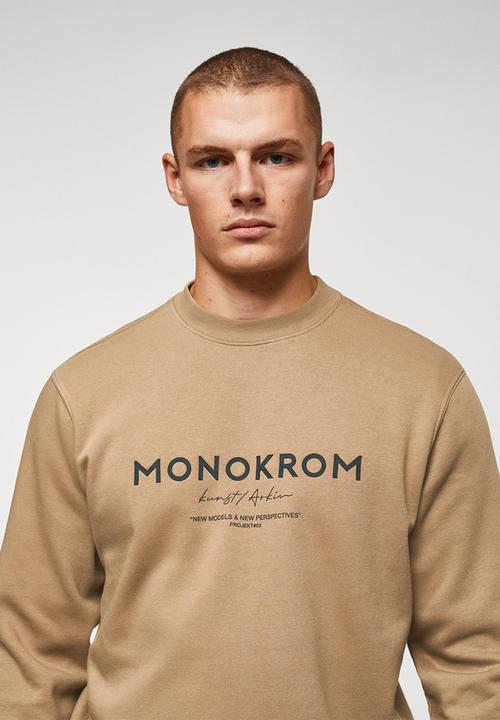MANGO - Sweatshirt monokrom - beige