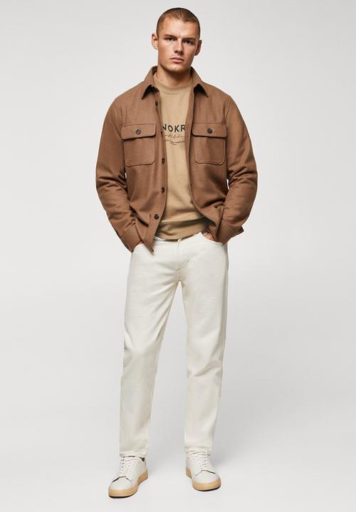 MANGO - Sweatshirt monokrom - beige