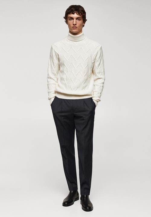 MANGO - Sweater ladera - white